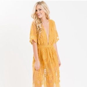 Honey Punch lace romper dress